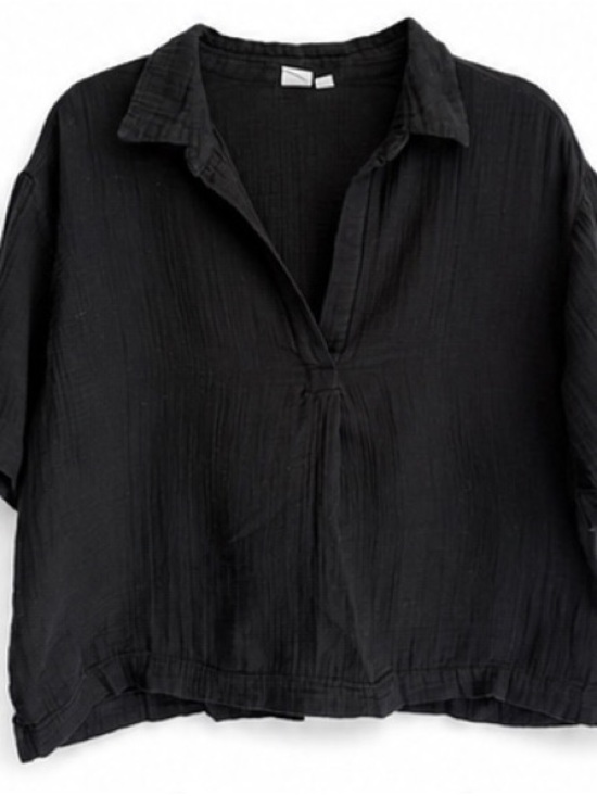 GAP Tops - GAP Black V-Neck Collared Women's Tunic Top